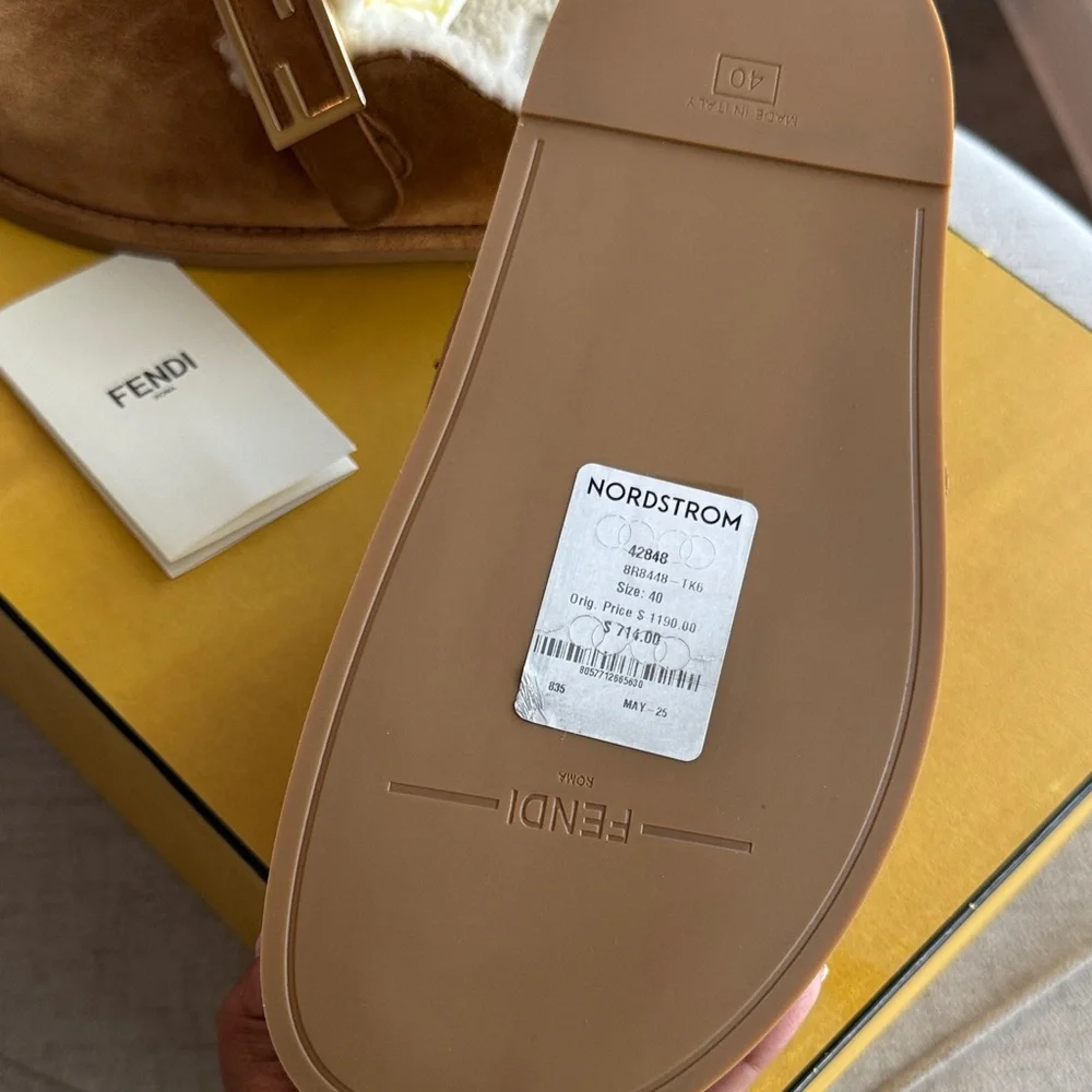 Fendi tan suede